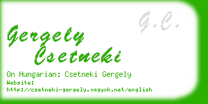 gergely csetneki business card